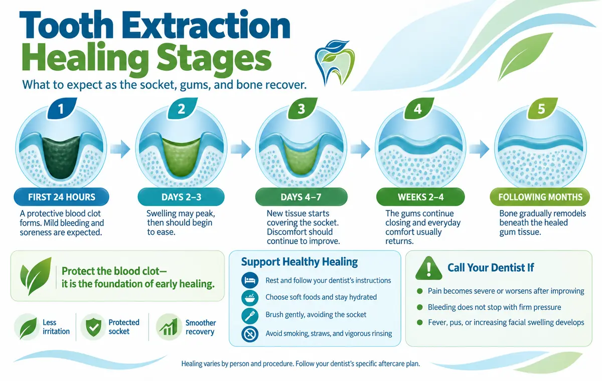 Tooth Extraction Healing Stages